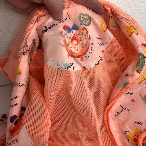 NWOT Mayoral hooded jacket sherbet orange with donut animals size 3 years - Picture 9 of 10